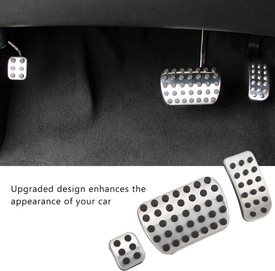 Voetpedaal Pads Set - Auto Pedaal Covers - Verbeterde Grip - Antislip Rubber - 18.3 x 8.5 x 7.9 cm — afbeelding 2