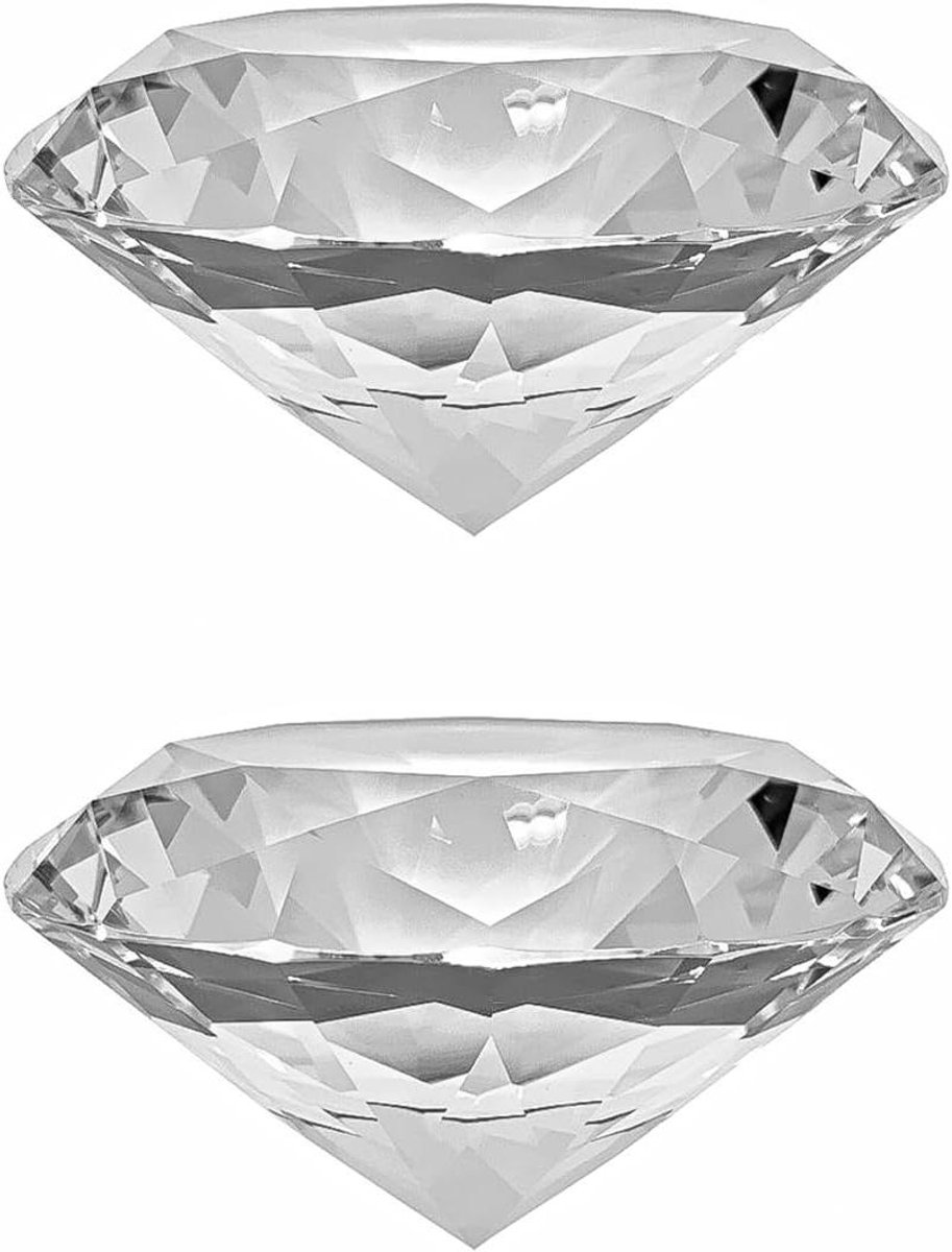 Synthetische Diamant Steen - Kristal Diamant Glas - Decoratie Creëren - Hoge Glans Textuur - 60 mm - Helder