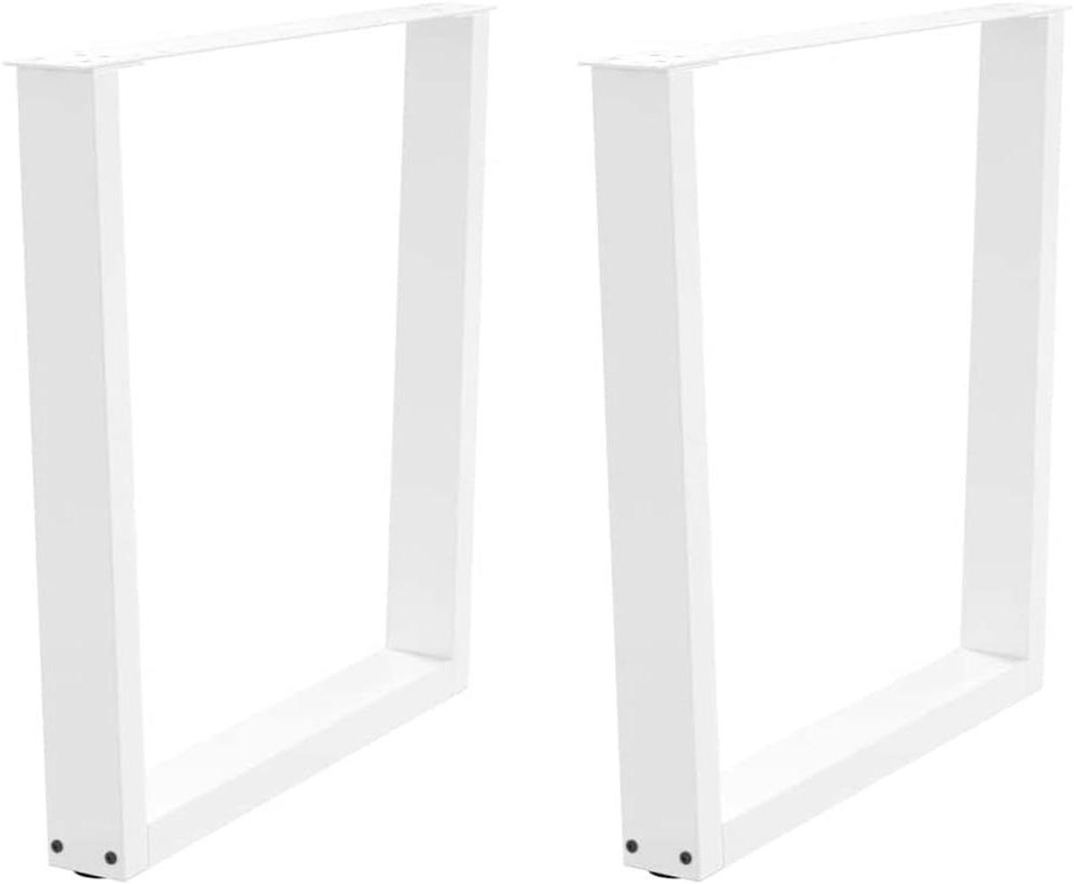 Eettafelpoten 2 stuks - Tafelonderstel V-vorm - Meubels aanpassen - Verstelbare voetnivelleerders - 90 x 72 cm - Wit