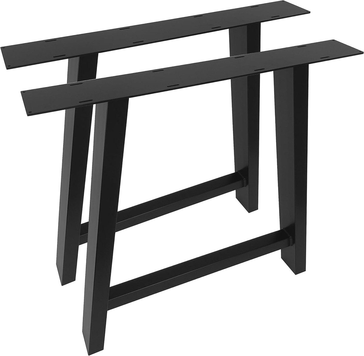 Tafelpoten Metaal - Meubelpoten Zwart - Tafel Onderstel - In Hoogte Verstelbaar - 72 cm - Zwart