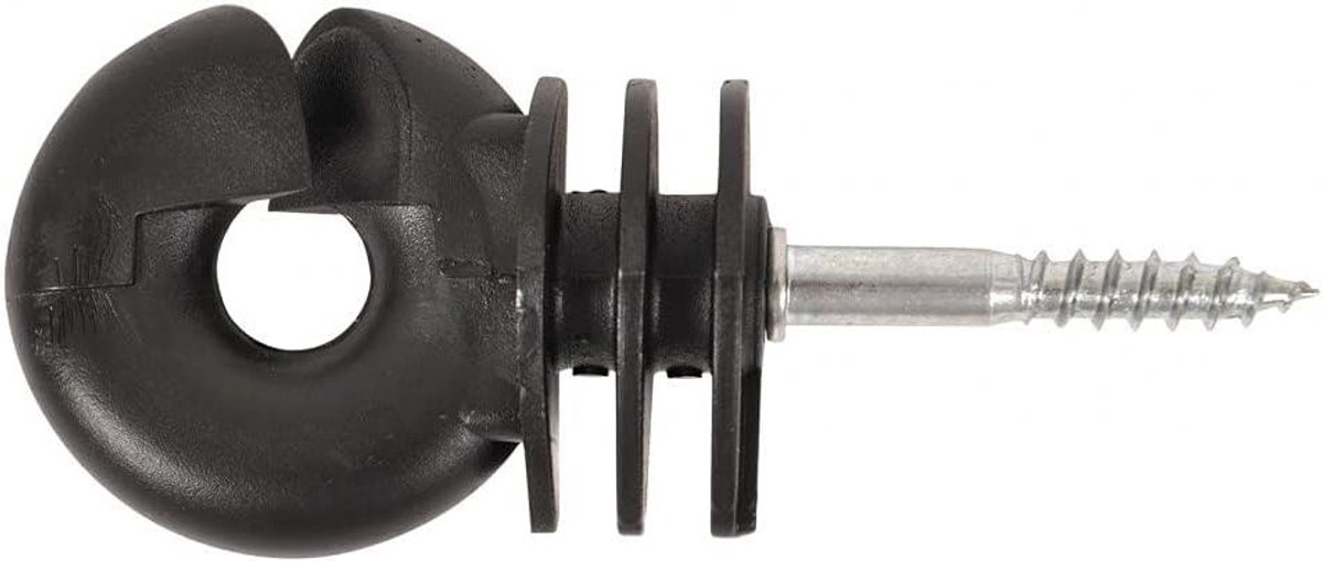 Ring Isolator - Schroef Isolator - Draad Bevestigen - Geen Ijzeren Kern - 125 Stuks - Zwart