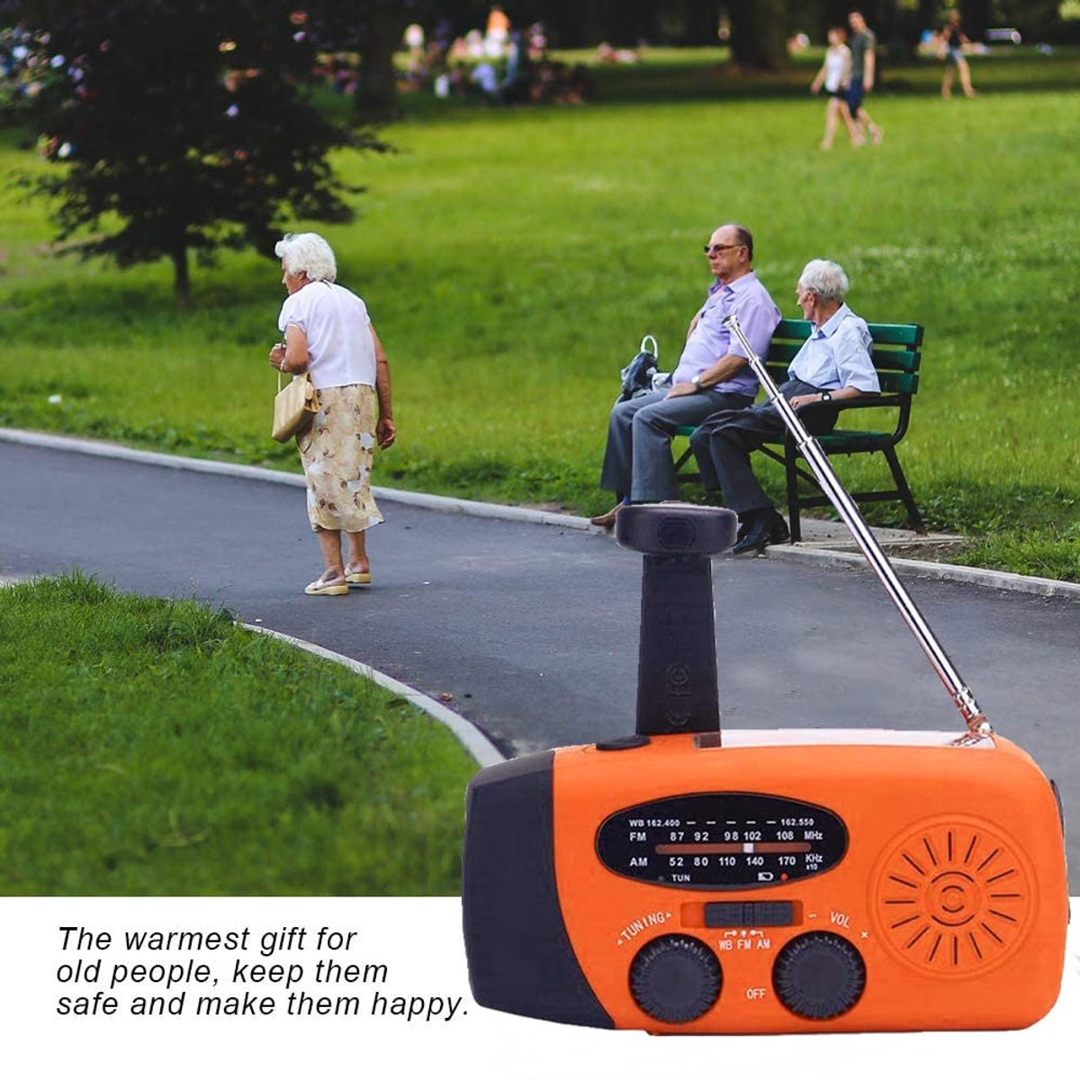 Noodradio - Noodpakket Oorlog - Draagbare Radio - Powerbank Zonneenergie - Transistor Radio - draagbare oplader – foto 3