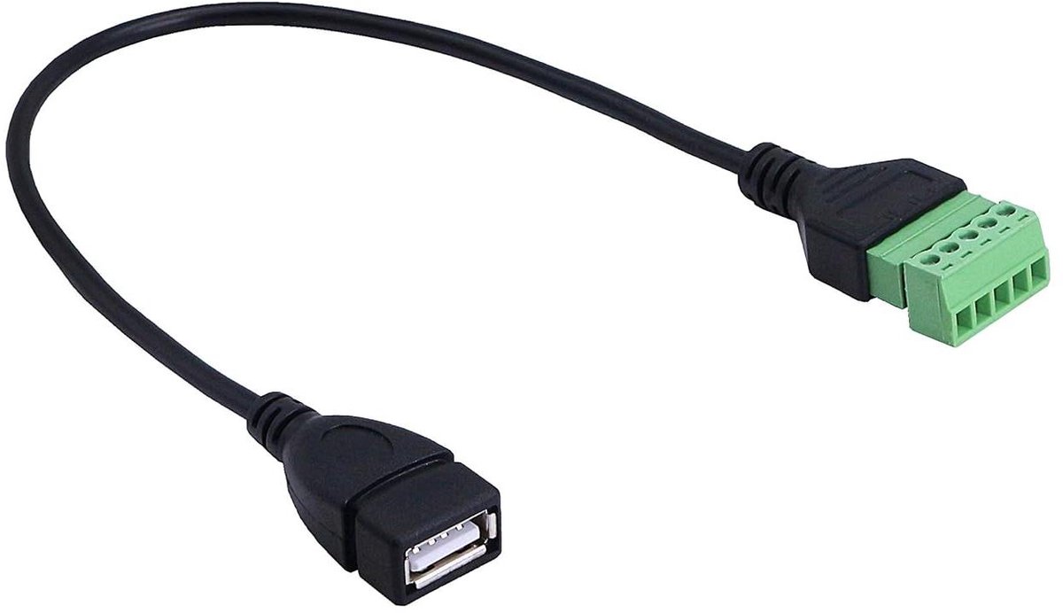 USB Verlengkabel - Soldeerloze Kabel - Data Overdracht - Geen Solderen Nodig - 30 cm - USB F