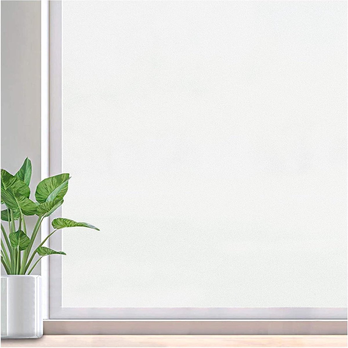 Raamfolie - Privacyfolie Glas - Privacy Creëren - Statische Hechting Zonder Lijm - 59.5 x 200 CM - Wit