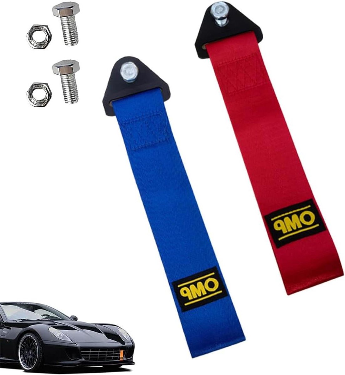 Universele Sleepriem - Touw voor Aanhanger - Voertuig Transport - Hoge Sterkte Nylon - 25 cm Lengte - Rood