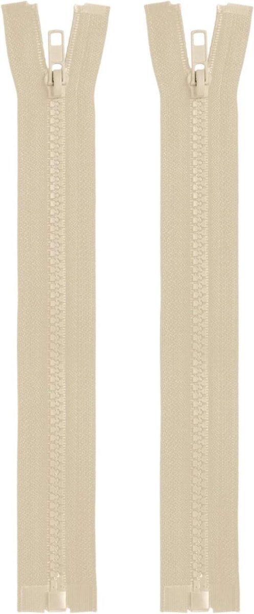 Ritssluitingen Set - Naai Ritsen - Kleding Repareren - Deelbare Hars Rits - 23 cm - Beige