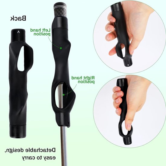 Cosensi- Golf Grip Trainer - Comfortabele Gebreide Grip - Swing Correctie Armband - Verbeterde Handpositie - Oefening voor Swingmechanica - Zwart - Golf Trainingshulpmiddel van Cosensi — afbeelding 3