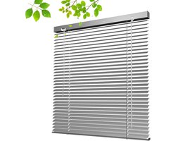 Aluminium Jaloezieën - Horizontale Gordijnen Raamdecoratie - Privacy en Zonwering - 25mm Aluminium Lamellen - 50cm tot 120cm Breed