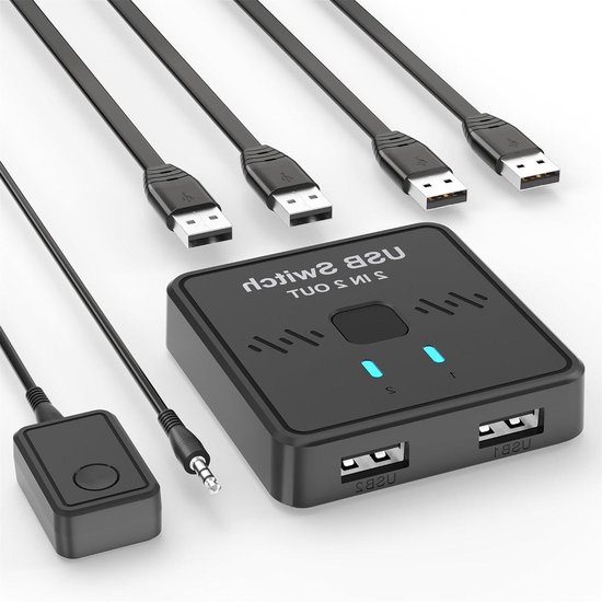 Computer/printer Splitter USB Schakelaar - Printer Splitter - Twee Computers Bedienen - Met ...
