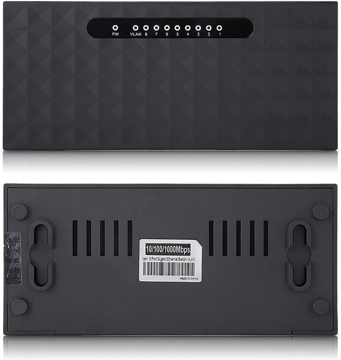 Gigabit Netwerkschakelaar 8 Poorten - 1000 Mbps Ethernet Switch Plug and Play