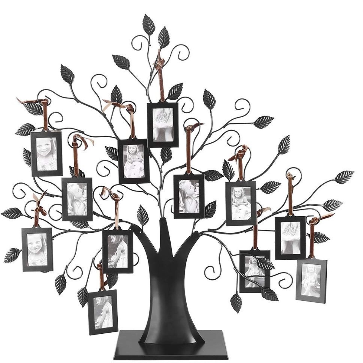 Cosensi- Fotolijst Gloednieuw - Fotolijst Boom - 6/12 Hangende Lijsten - Zwart Metaal - Afmetingen 32x8,2x35/53x12x52 cm - Gewicht 591 g - Foto-display