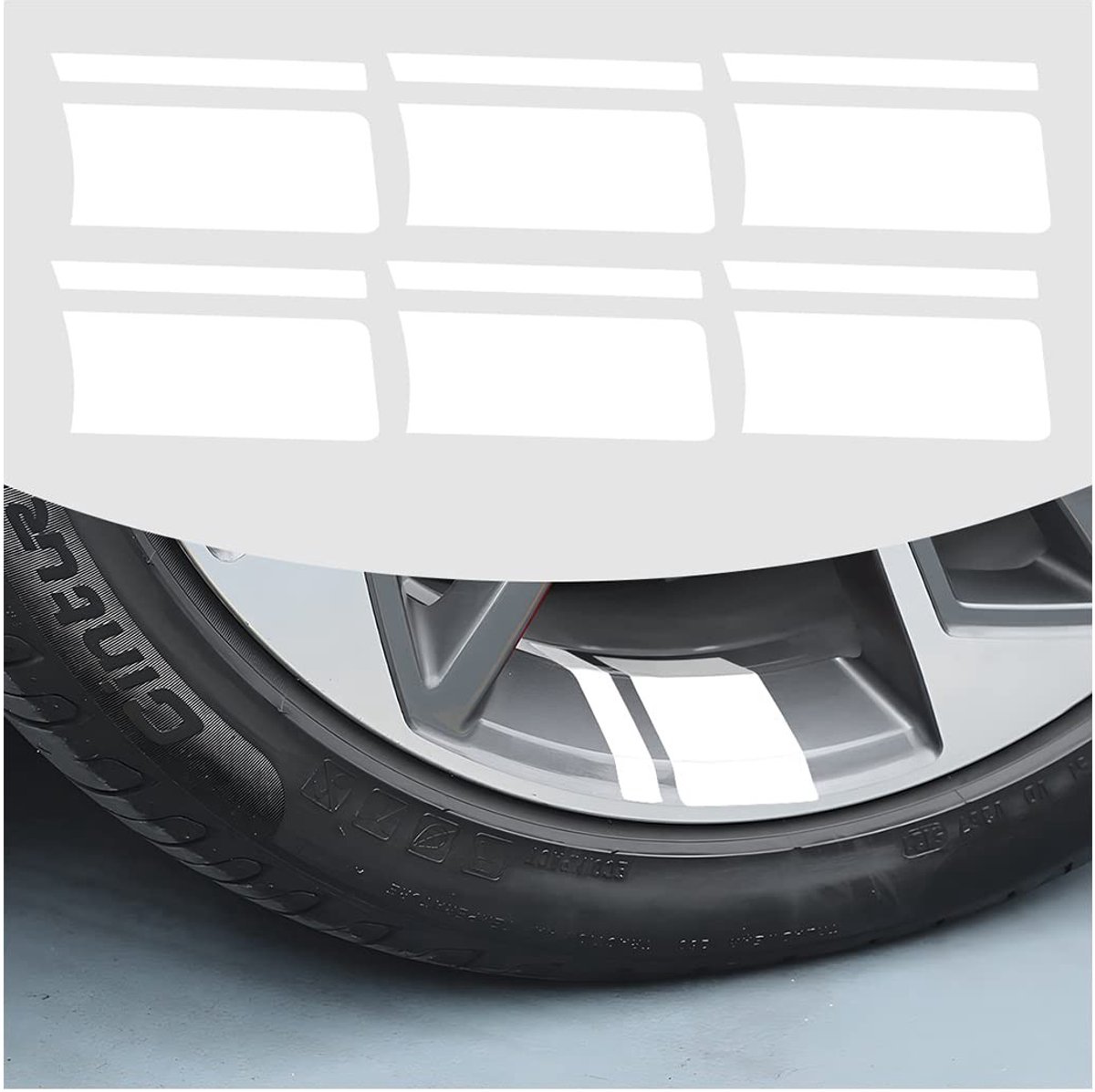 Cosensi- Reflecterende Stickers - 6 Stuks - Zelfklevend - Waterdicht - Geschikt voor Velgen 46-53 cm - Meerkleurige Opties - Eenvoudig te Installeren - Velgenstickers