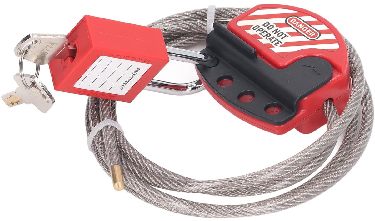 Cosensi- Kabelslot 1,8m - Veiligheidslot 38mm - Cijferslot - Kabelslot met lussen - Schokbestendig - UV-bestendig PVC