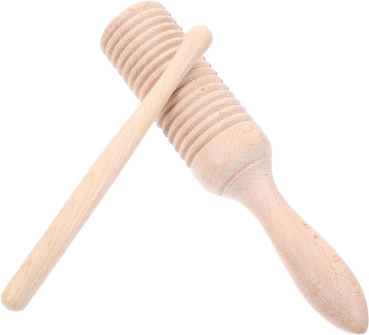 Kinder Guiro - Muzikaal Speelgoed - Ritme Ontdekken - Glad Houten Oppervlak - 19 cm - Lichtgeel