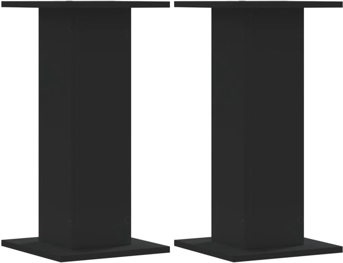 Plantenstandaard Set - Bloemenrek - Decoratie Presenteren - Stevig Houtmateriaal - 30x30x60cm - Zwart