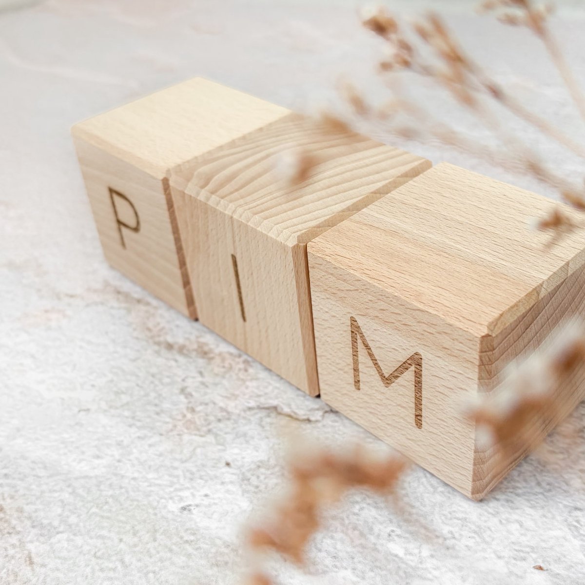 Blokken met naam - gepersonaliseerd cadeau - Fien en Feau - max. 6 letters