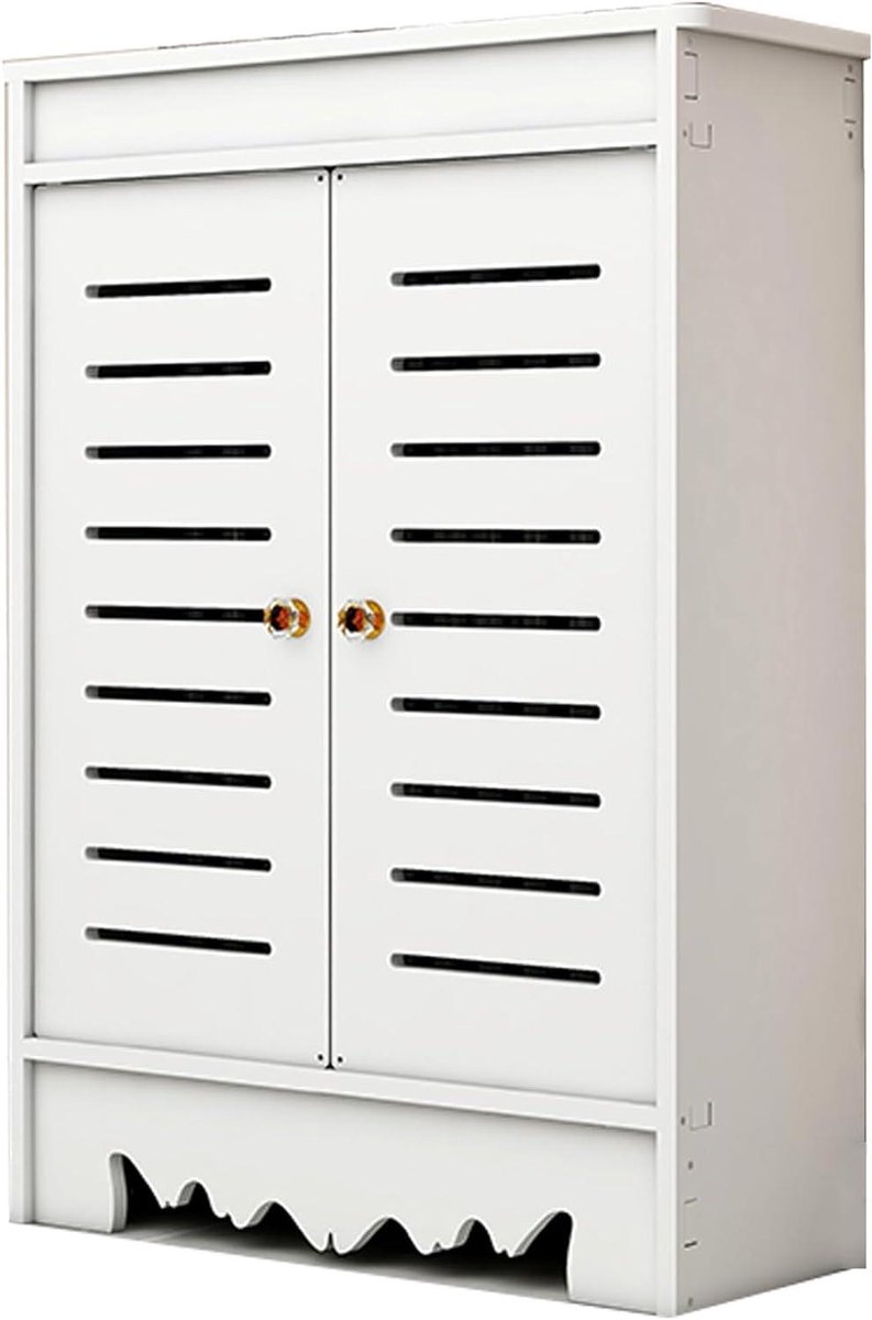 Plintverwarming Omkasting - Radiatorbekleding - Verbergen Leidingen - Waterdicht PVC - 60x70x20cm - Wit