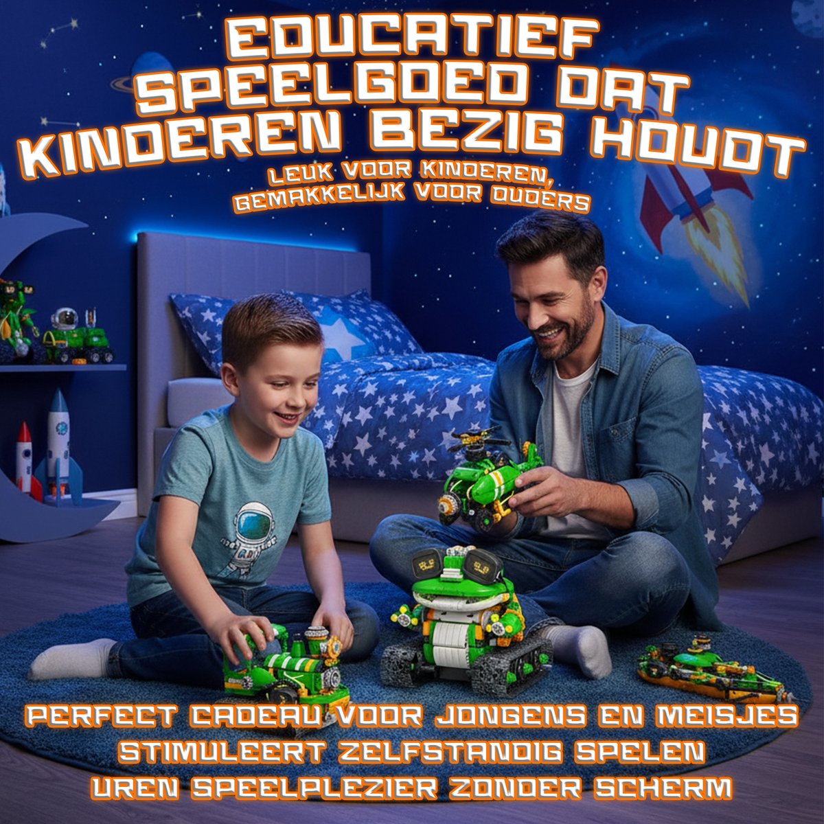 Qualitá® Robot Bouwpakket 5 in 1 – Educatief Speelgoed – Robot Speelgoed - Robot Bouwpakket - STEM speelgoed – Programmeren Voor Kinderen - Interactief Speelgoed – 496 Onderdelen – 7-9 Jaar — afbeelding 2