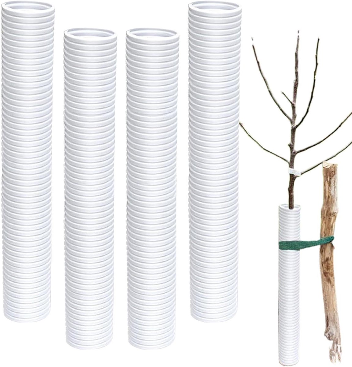 Generico Bescherming van boomschors, weerbestendige beschermmanchet, gegolfd design, set van buizen voor bomen, stamhulzen, bord voor recinz