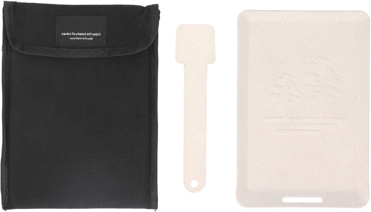 Kleine koekenpan - Mini grillpan - Buiten koken - Compact rechthoekig - 13.2 x 19.7 cm - Beige