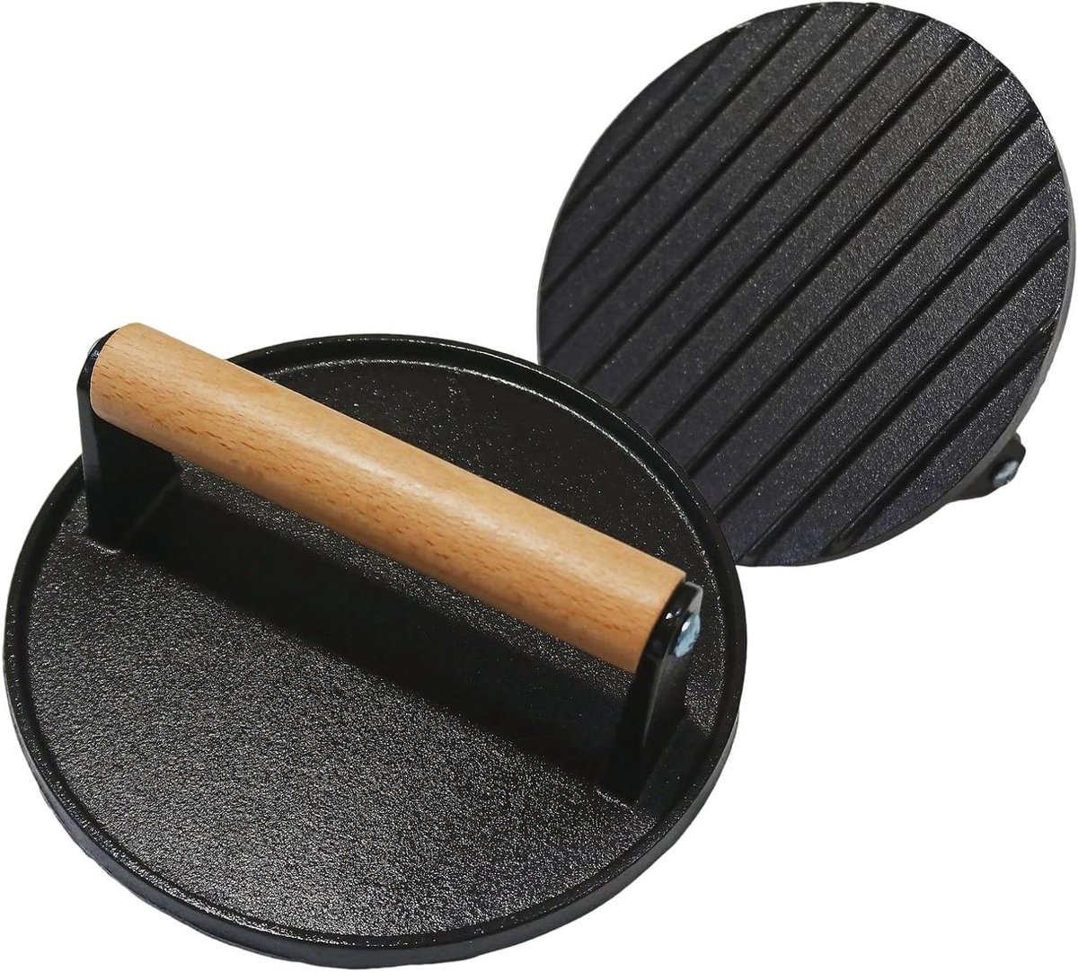 Hamburgerbreker Metaal - Burgerpers Grill - Buiten Koken - Hittebestendig Ontwerp - 19 cm - Zilver
