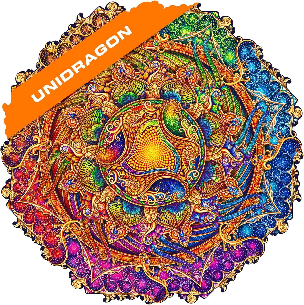 Houten Puzzel Mandala Inexhaustible Abundance 200 Stukjes Unieke Vormen Cadeau