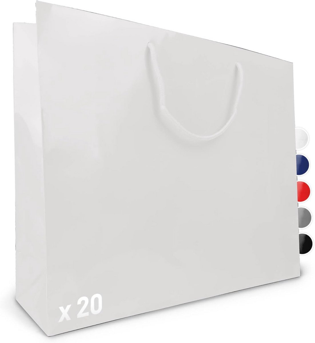 Geschenkzakjes met handvat - Papieren draagtasjes Cadeautasjes - Cadeaus verpakken - Robuust kraftpapier - 48 x 15 x 40 cm