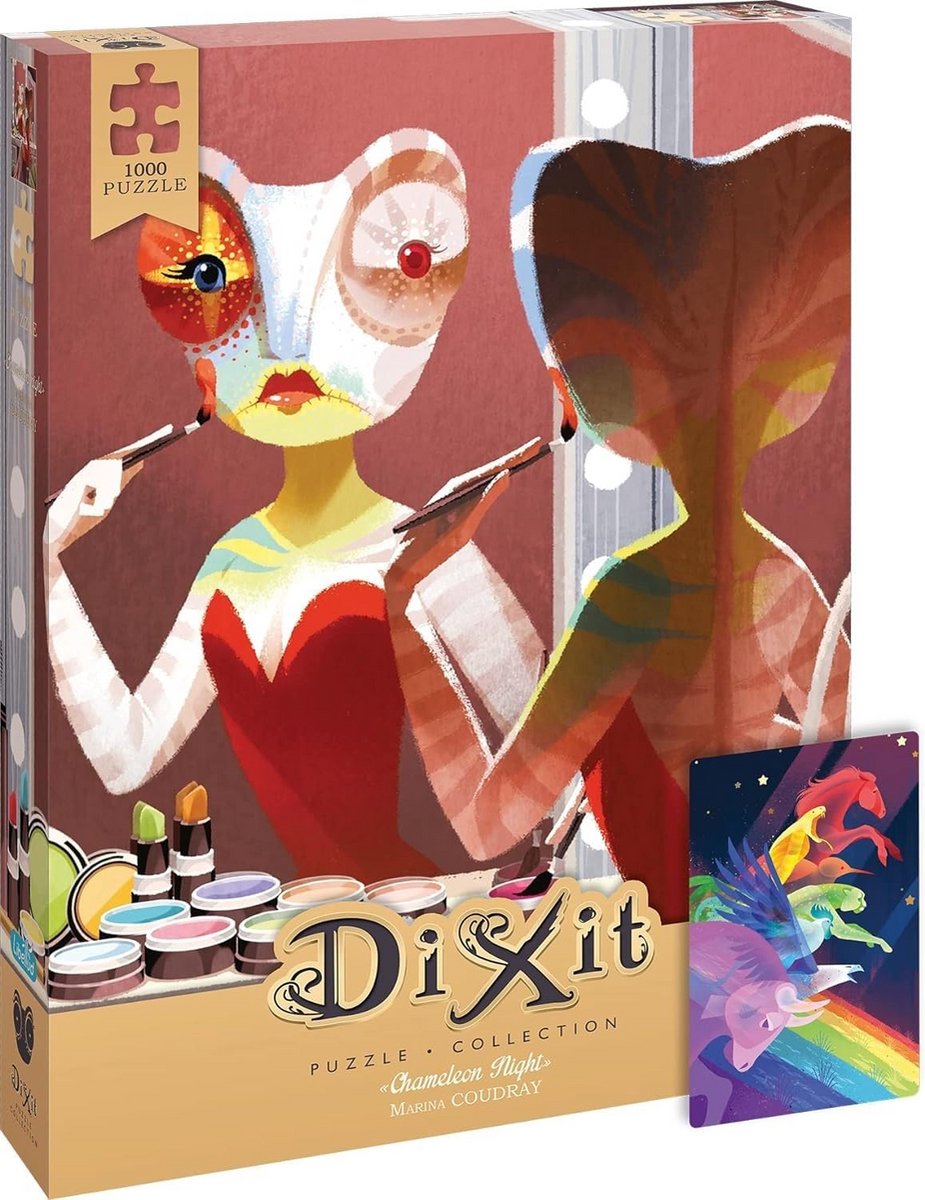 1000 Stukken Puzzel Nacht Kameleon Fantasie Uitdaging