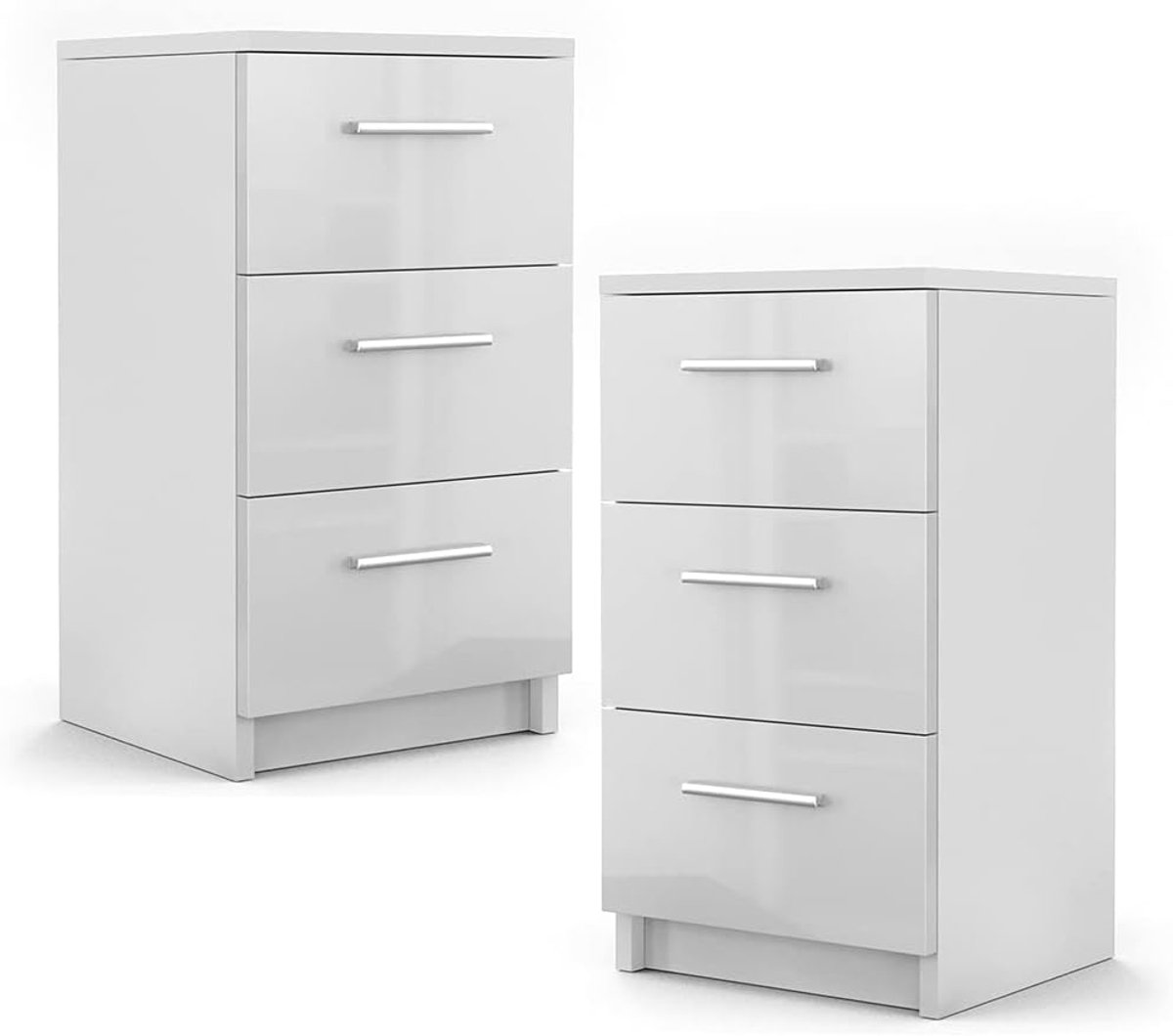 Witte Nachtkastjes Set van 2 - Modern en Functioneel