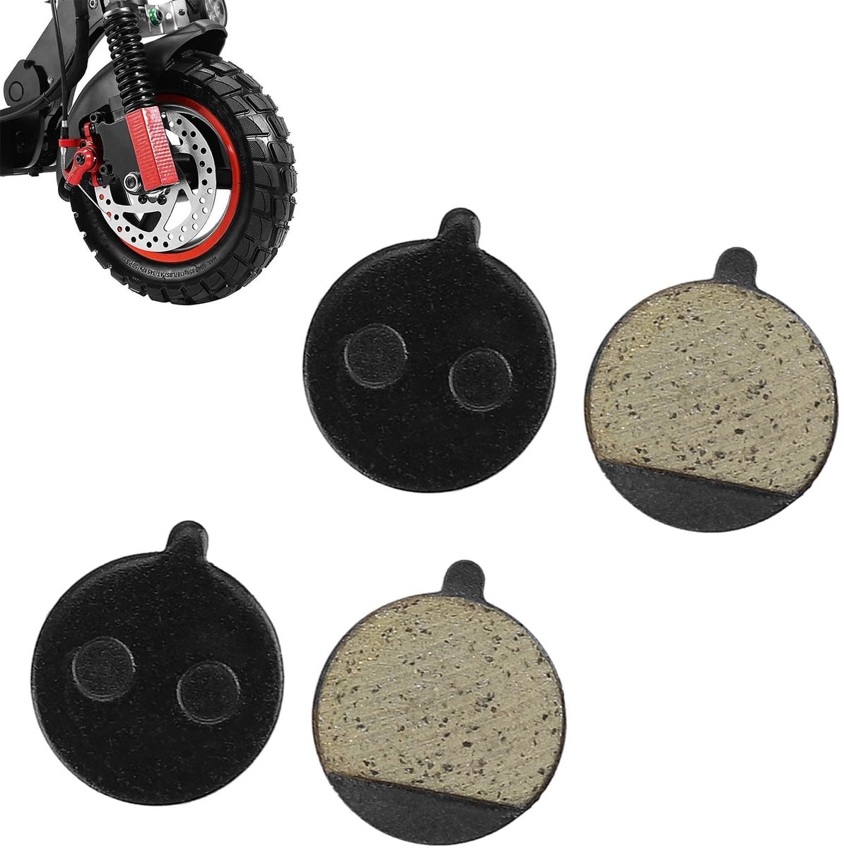 MTTproducts - Set van 4 remblokken - Halfmetalen remblokken - Veiligheidsoptimalisatie - Unisex - Reserveonderdelen voor elektrische step - Hoogwaardig...