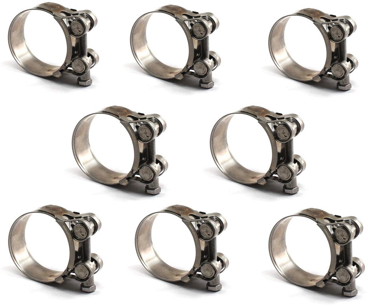 MTTproducts- Slangenklem Set van 8 - Roestvrij Staal - Diameter 17-19mm - Antiroest - Corrosiebestendig - Lange levensduur