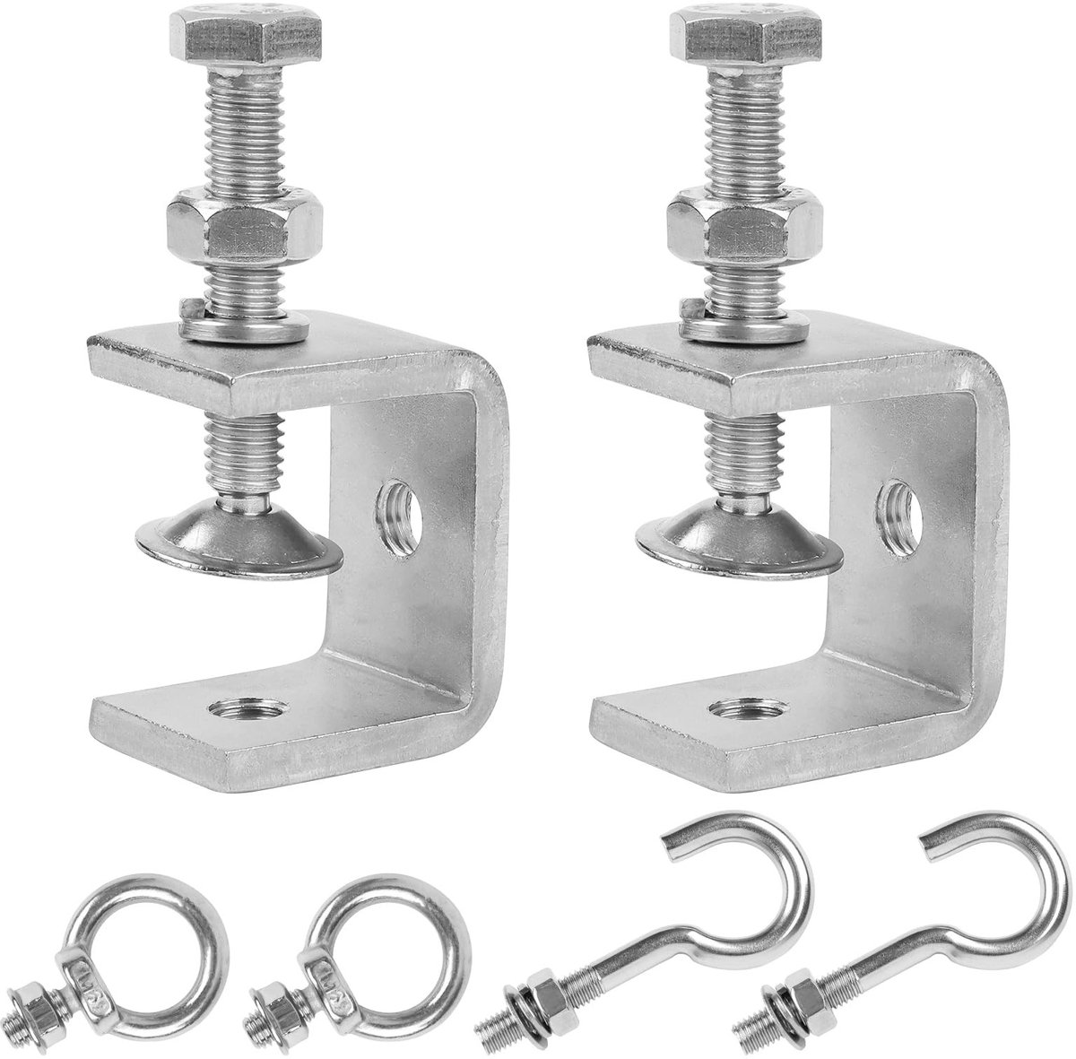 MTTproducts- C-clamps Roestvrij Staal - Krachtige C-klem - Schroefklemmen - Metalen Klemmen - Voor Houtbewerking - 30 mm Opening - Punching Bag