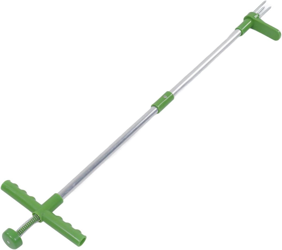 Onkruidsteker Staand - Wiedegereedschap Tuin - Onkruid Verwijderen - Lange Handgreep - 100 cm - Grijs