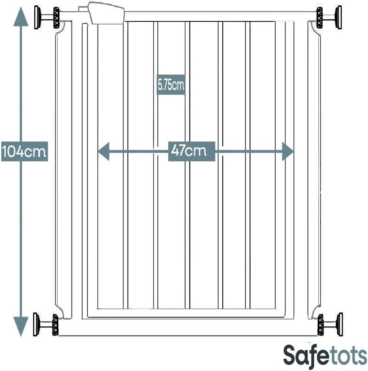 Bettacare Child and Petgate, Clamp Gate Extra High 104 cm, Stair Gate Without Drilling, Clamp Attachment Between 75 cm to 83 cm, Slate Grey, Safety Gate for Stairs and Door, Gate for Pet – foto 7