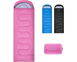 Clostnature Slaapzak voor Volwassenen - Lichtgewicht Slaapzak voor Kamperen, Compact 3 Seizoenen Ultralicht Ontwerp, Warm en Ruim voor Eén Persoon, Ideaal voor Wandelen en Backpacken