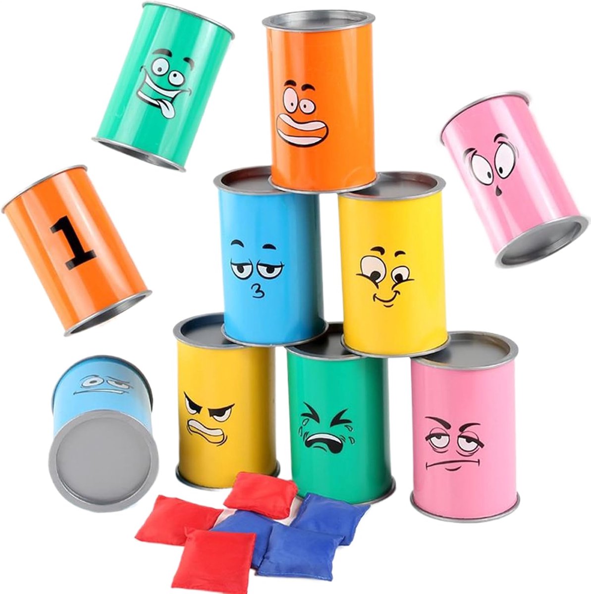 Blikwerpspel Feestspel - Tuinspel Buitenspel - Interactief Plezier - Lichtgevende Emmer - Pot 10x7cm - Single Attribute