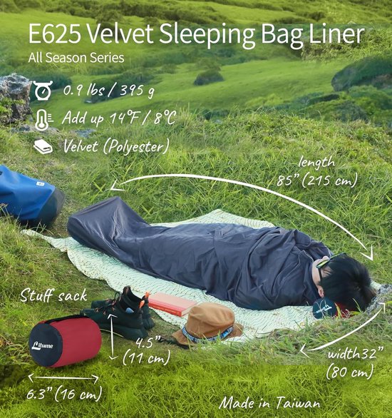Thermische Slaapzak Voering - Thermolite Mummystijl voor Kamperen & Reizen — afbeelding 4