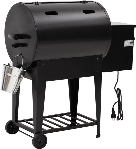 vidaXL - Pelletbarbecue - met - bodemplaat - 94 - cm - ijzer - zwart van Merkloos — afbeelding 3