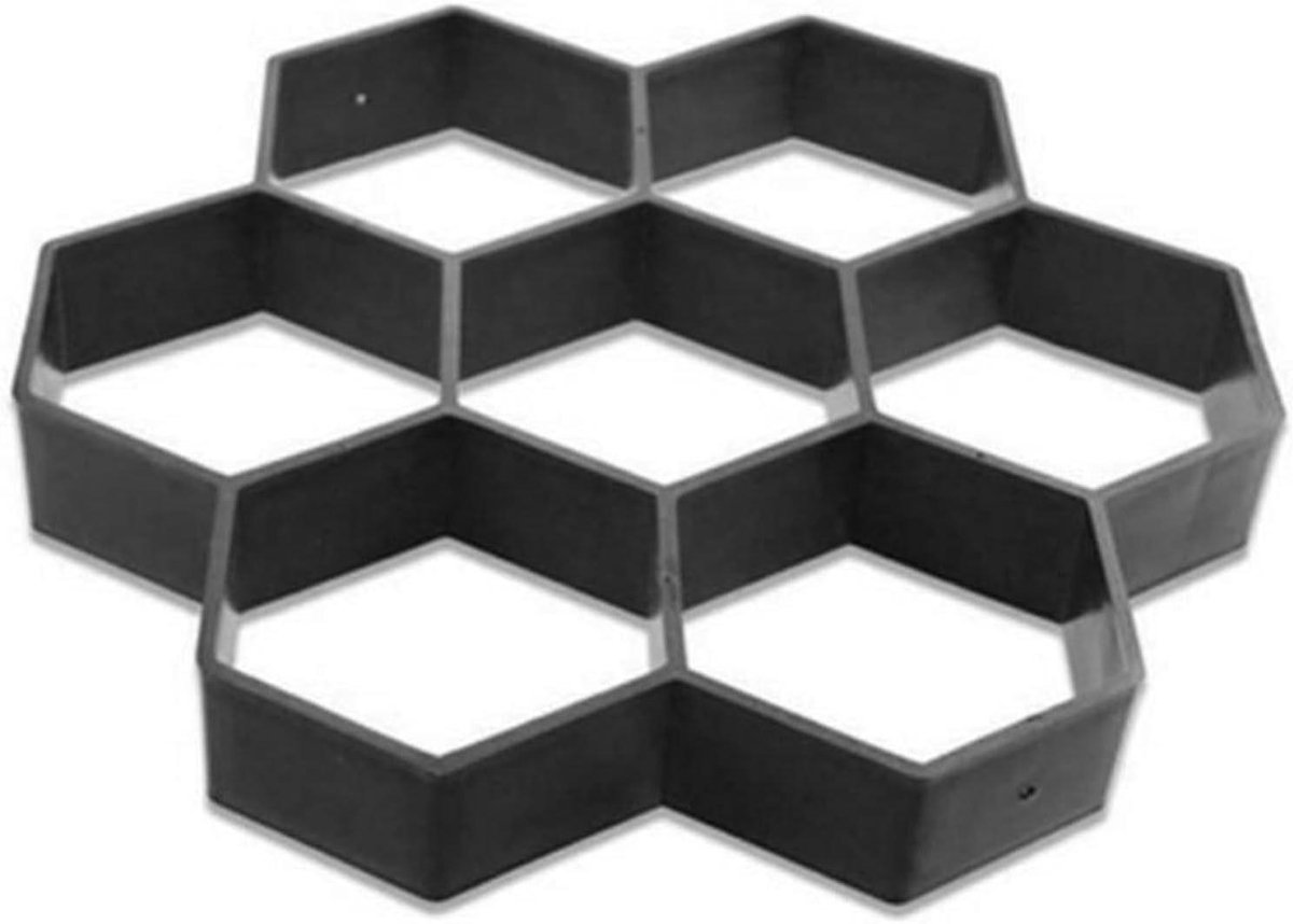 Beton Vorm - Bestratingsmal Tuin - Tuinpad Maken - Herbruikbare Plastic Mal - 30 x 30 cm - Zwart