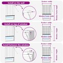 Installatie-instructies voor witte jaloezieën op de muur, boven of tussen het raam.