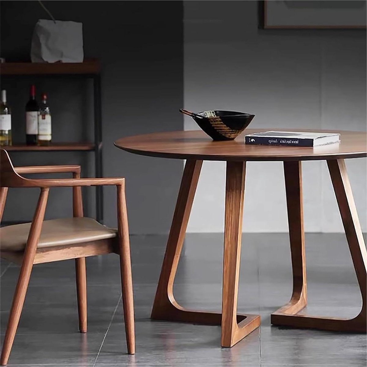 Eettafel Rond - Keukentafel Hout - Gezellig Tafelen - Massief Hout - 60x60cm - Bruin