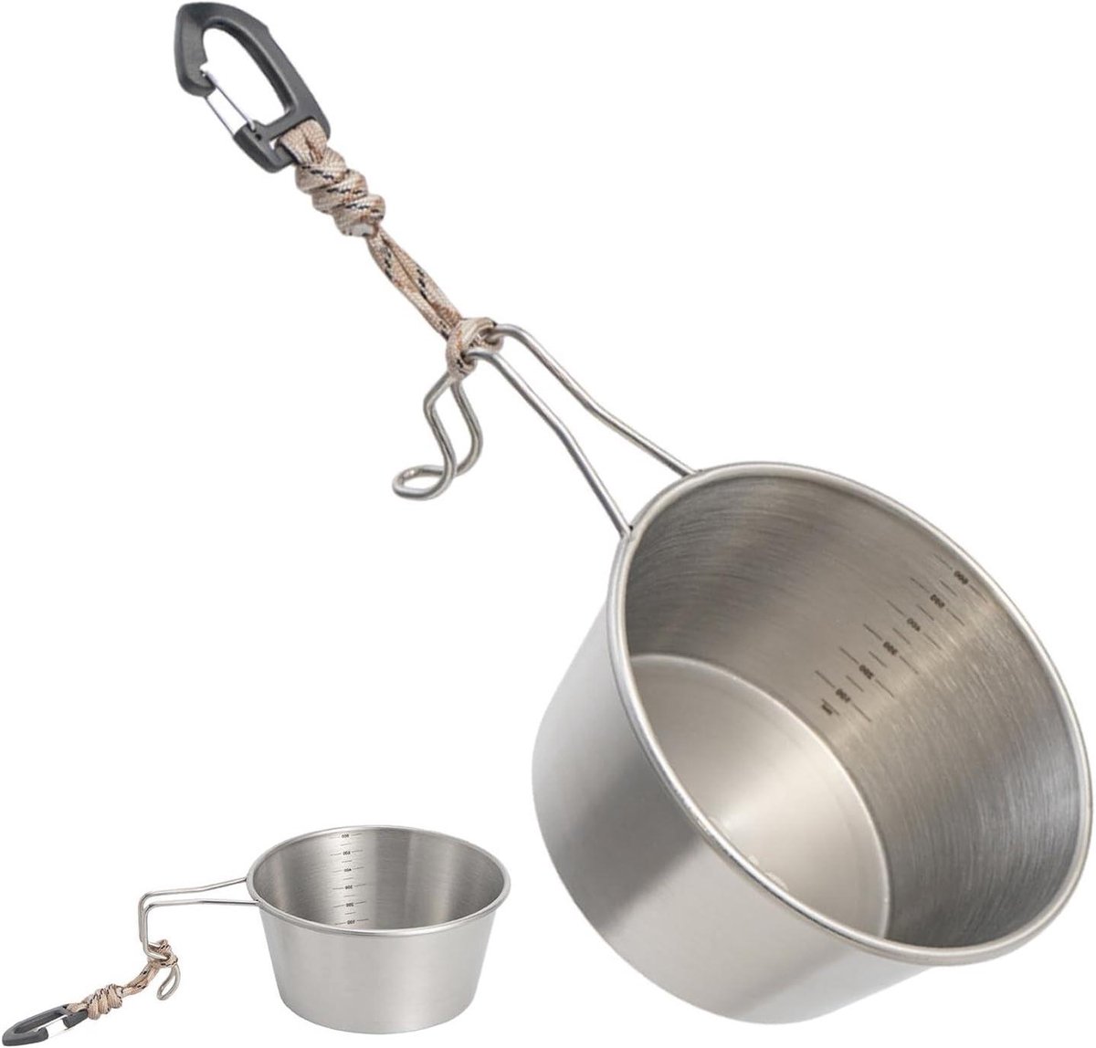 Aas Kommen - Vis Cups - Vissen Vangen - Ergonomisch Handvat - 30 ml - Roestvrij Staal
