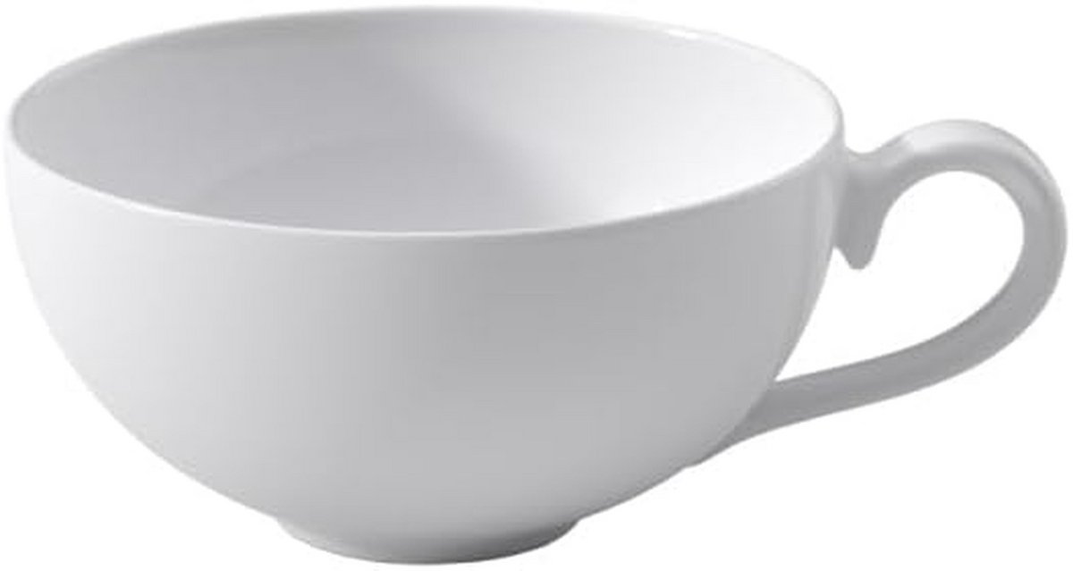 Thee-/koffiekop van bone porselein – klassiek wit, vaatwasmachinebestendig