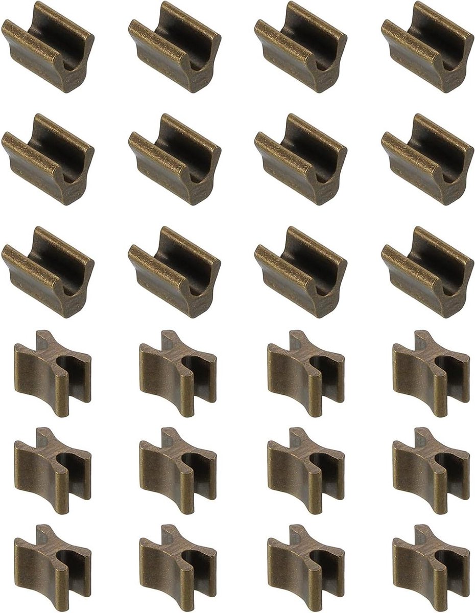 Ritssluiting Clips - Reparatiesets - Ritsen Repareren - Koper Materiaal - 12 Sets - Brons