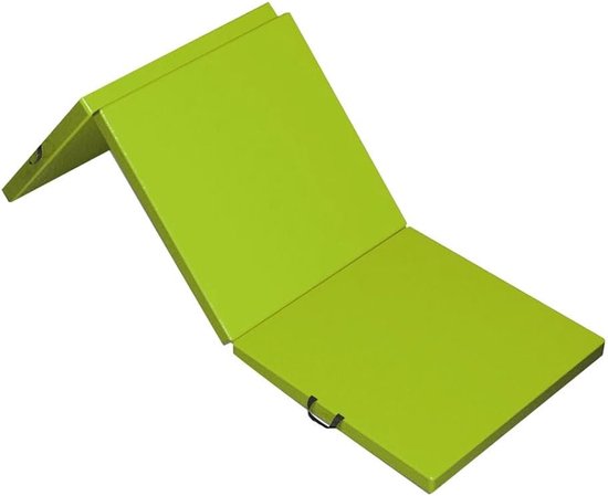 Opvouwbare Gymnastiekmat - Draagbare Vloermat - Thuis Sporten - 5cm Parelkatoen - 180x60cm - Blauw — afbeelding 5
