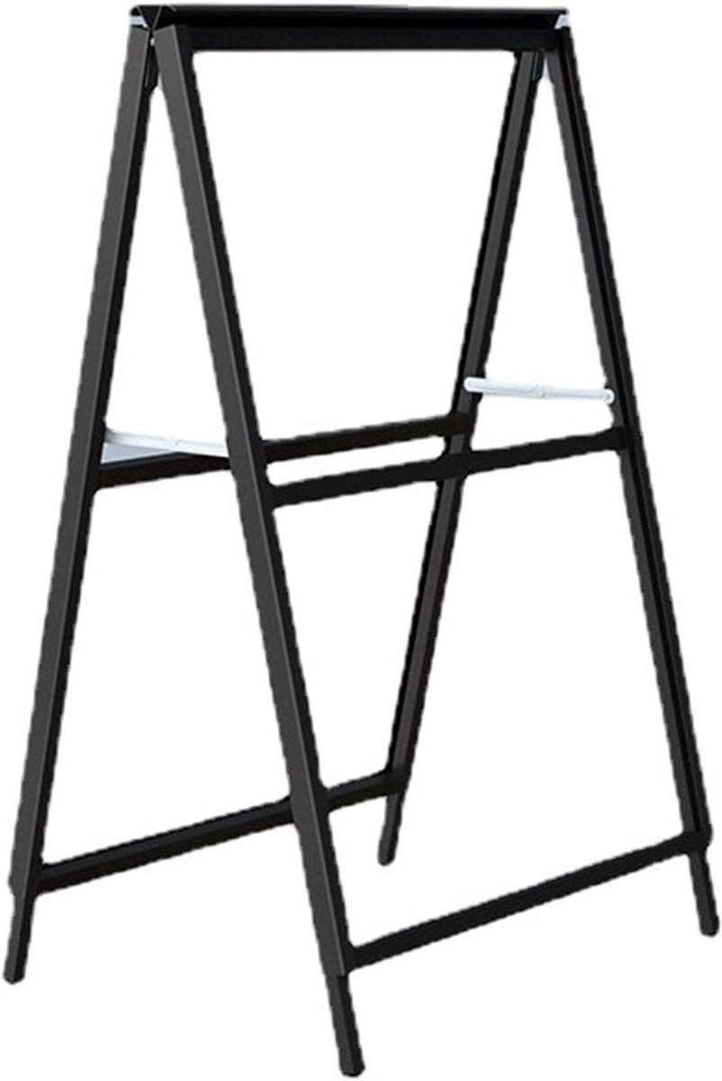 Dubbelzijdig Display - Vloerstaand Bord - Zaken Promoten - Gereedschapsloos Wisselen - 60x90cm - Zwart