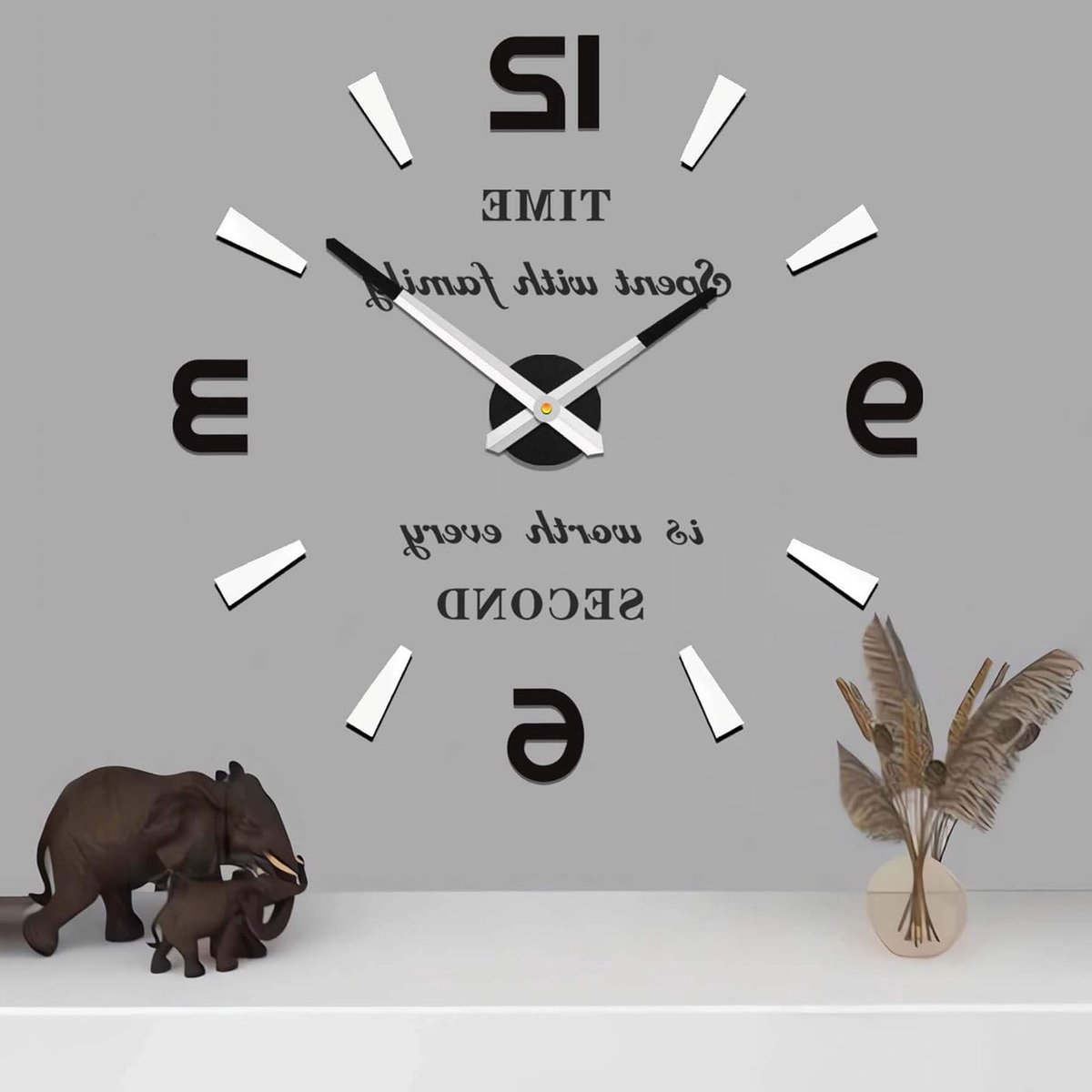 Design wandklok zonder rand voor de keuken - Moderne stijl, stille beweging, decoratieve tijdsaanduiding