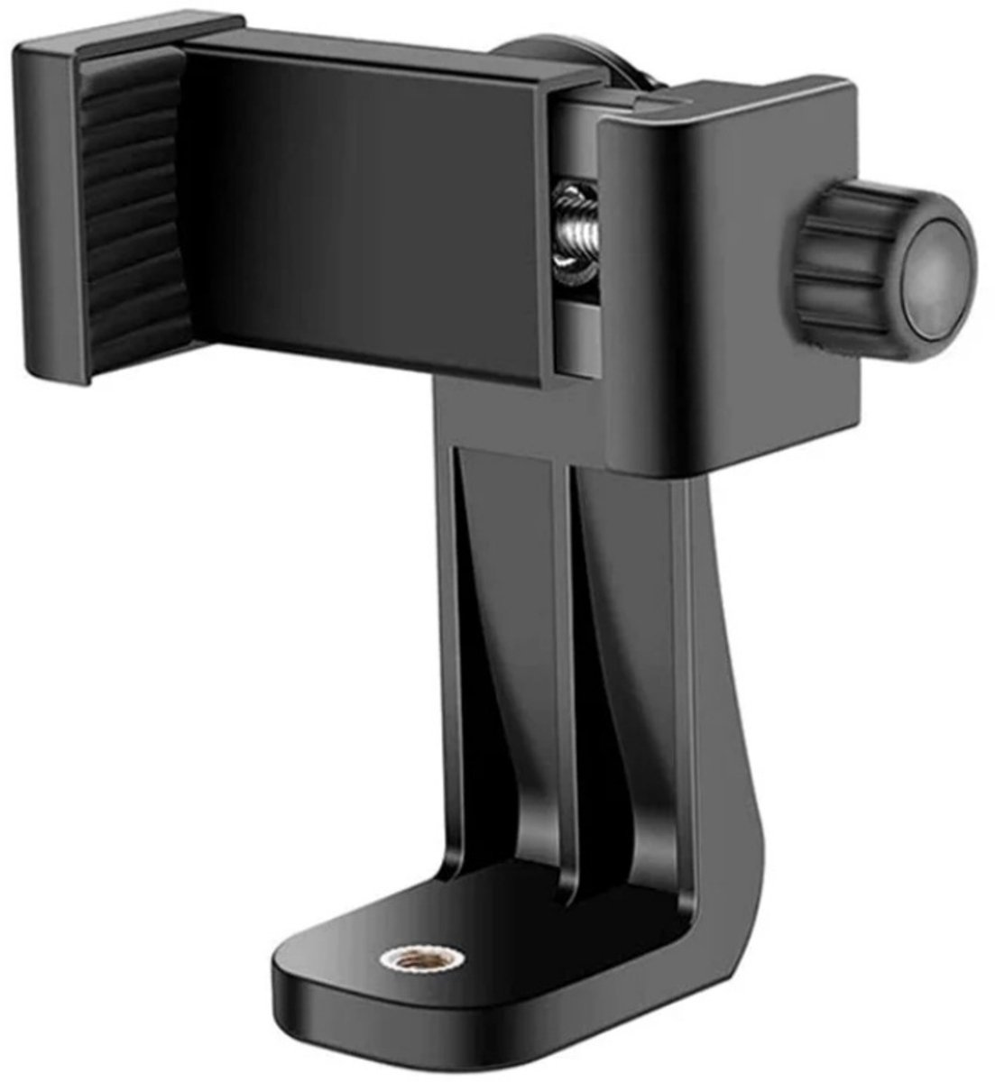 TOVBMUP Smartphone telefoon houder - Smartphonehouder - statief bevestiging - 360° draaibaar - Mobiele telefoon clipper met grip - Zelf statief statiefgondel - Statiefring - Geschikt voor telefoons met een breedte van 5,5-10,5 cm