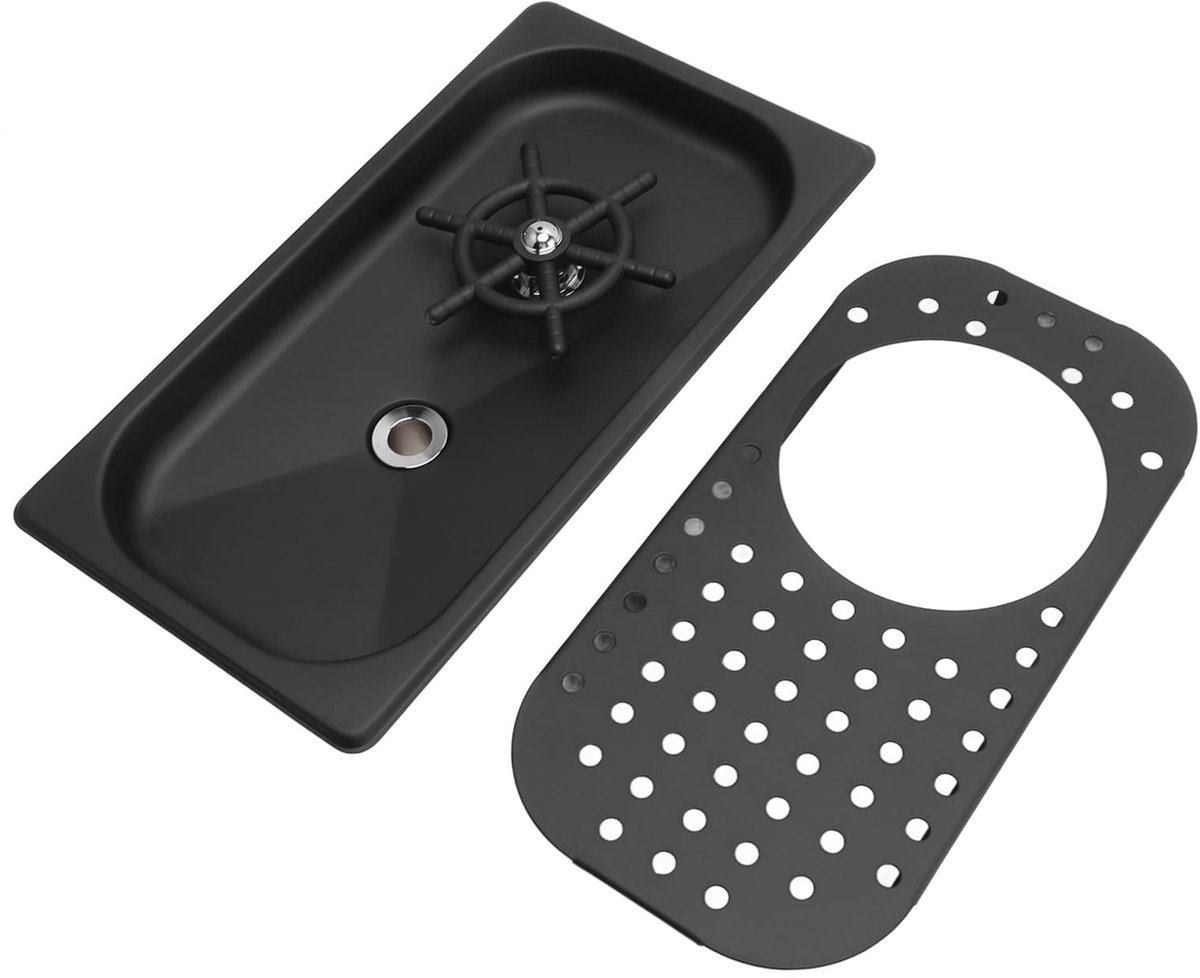 OmGoods - Dailygoody - RVS Glazenwasser met Hoge Druk - Handenvrije Reiniging voor Bar en Koffieshop