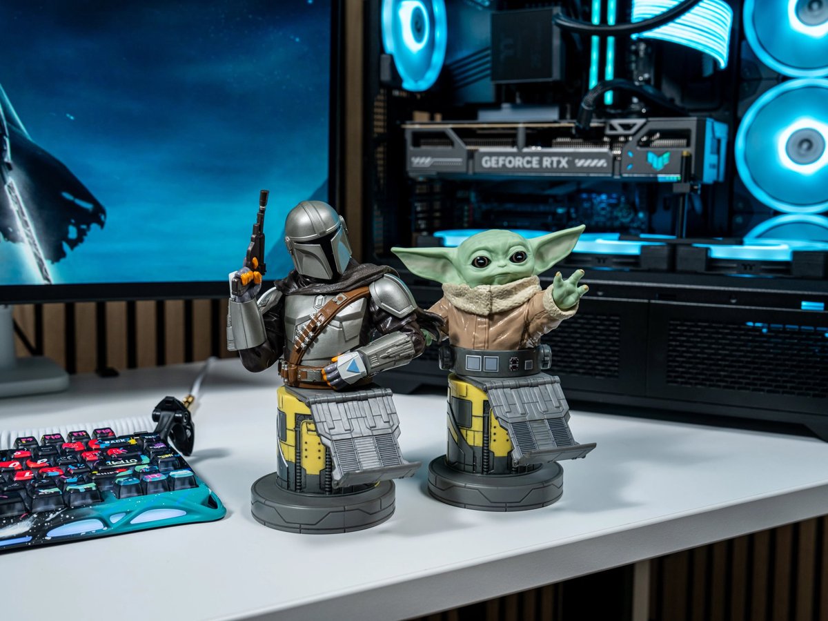 Star Wars - Grogu Mandalorian apprentice - figurine standaard voor telefoon | controller | oplaadcase (Cable Guys R.E.S.T.) — afbeelding 8